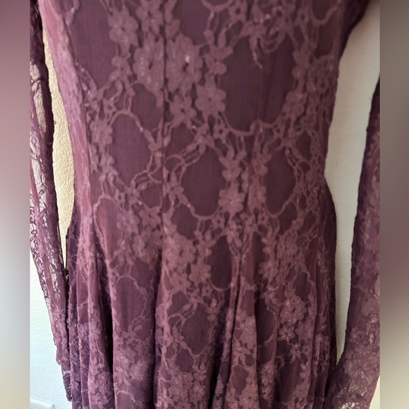 v i n t a g e :: lace Layered 90s Grunge fit and flare Dress contempo casuals - Picture 3 of 6